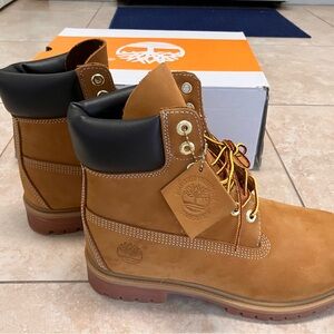 Timberland Men's Wheat Premium Waterproof Boots- Size 8.5